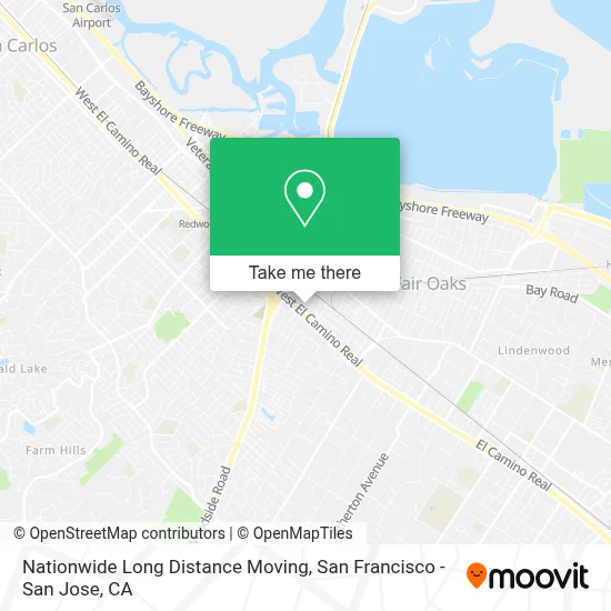 Nationwide Long Distance Moving map