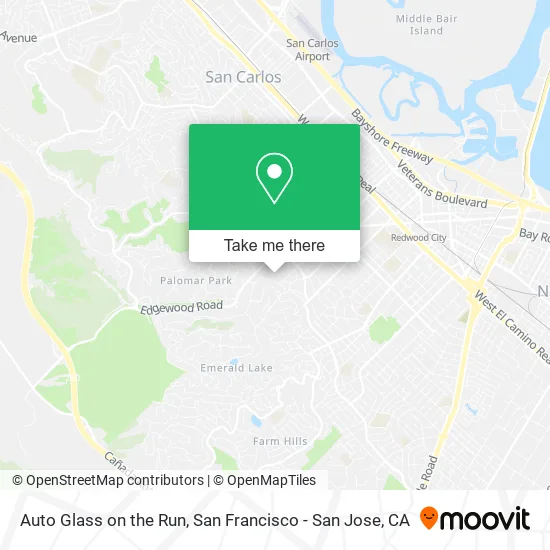 Auto Glass on the Run map