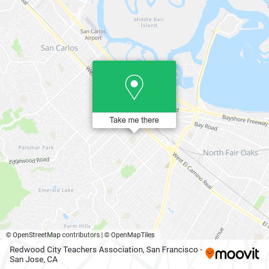 Redwood City Teachers Association map