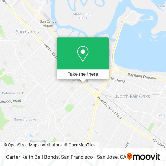Carter Keith Bail Bonds map