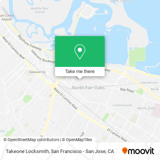 Mapa de Takeone Locksmith