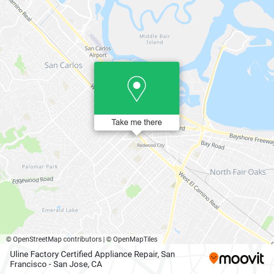 Mapa de Uline Factory Certified Appliance Repair