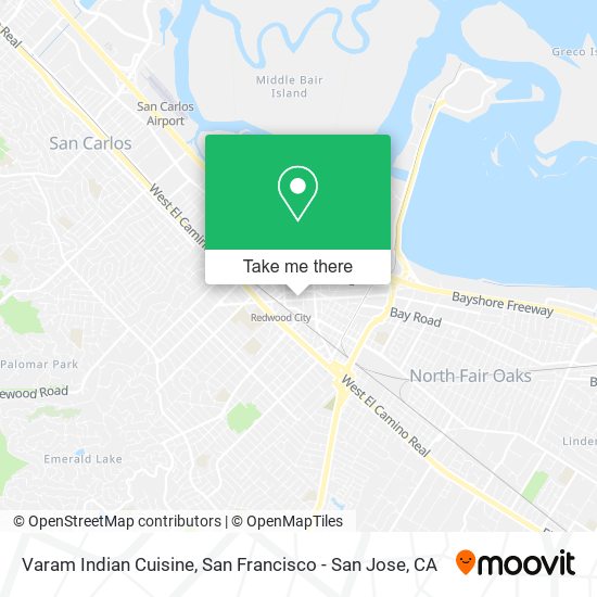 Mapa de Varam Indian Cuisine