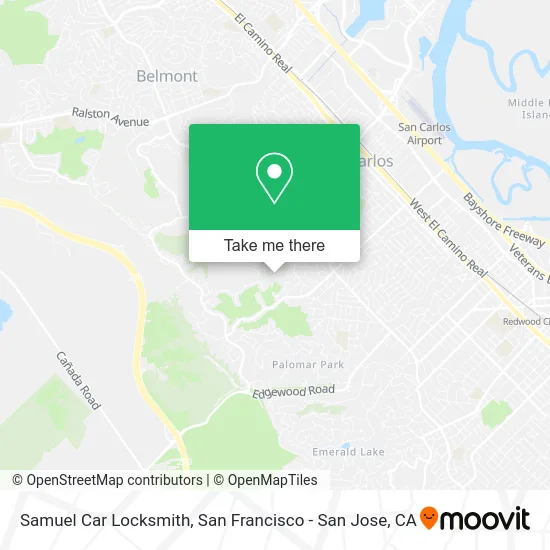 Samuel Car Locksmith map