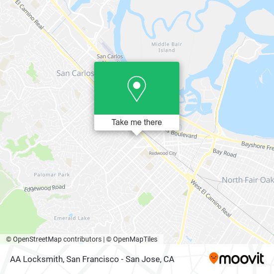 AA Locksmith map