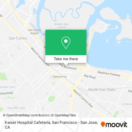 Mapa de Kaiser Hospital Cafeteria