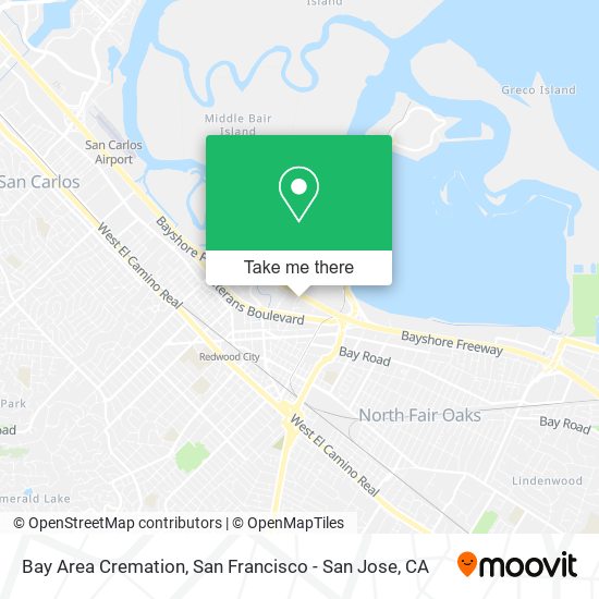 Mapa de Bay Area Cremation