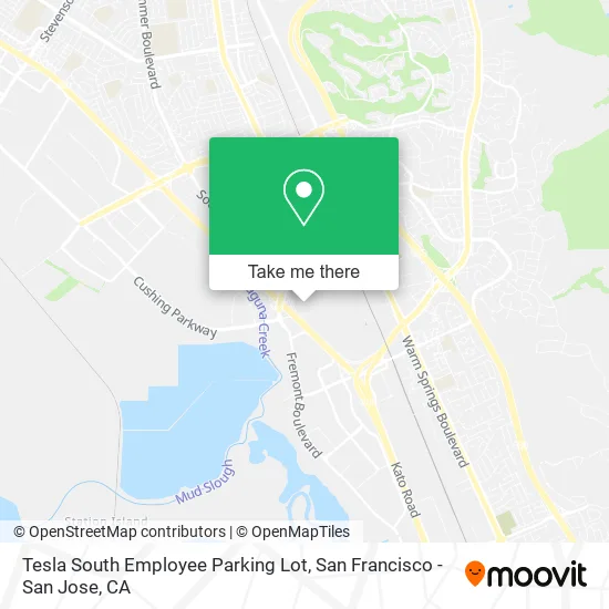 Mapa de Tesla South Employee Parking Lot