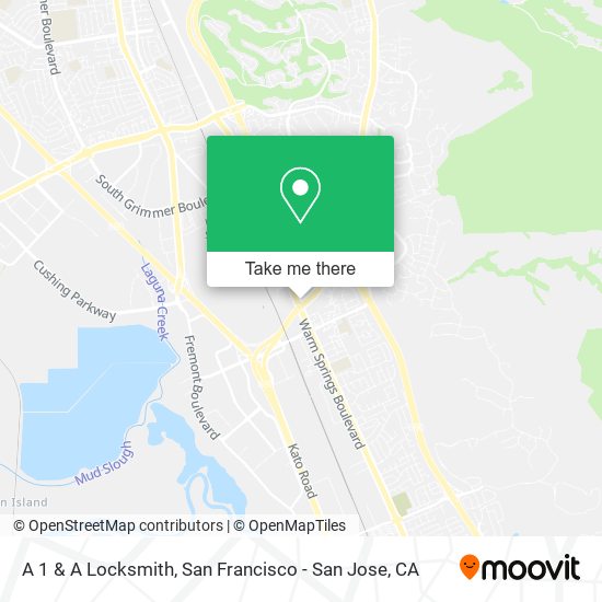 A 1 & A Locksmith map