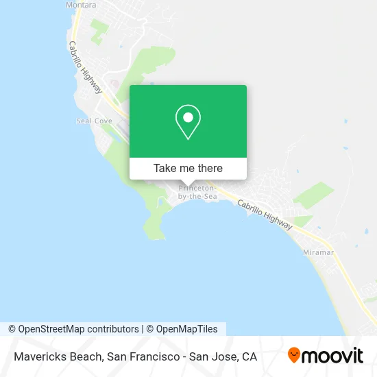 Mavericks Beach map