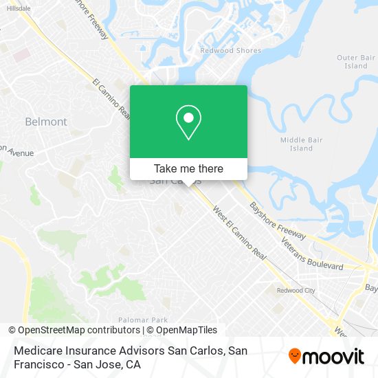 Mapa de Medicare Insurance Advisors San Carlos