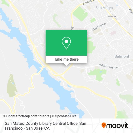 Mapa de San Mateo County Library Central Office