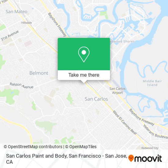 San Carlos Paint and Body map