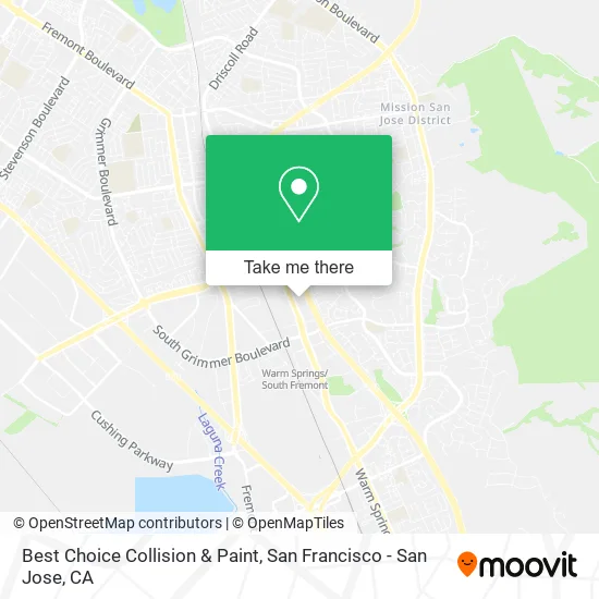 Mapa de Best Choice Collision & Paint