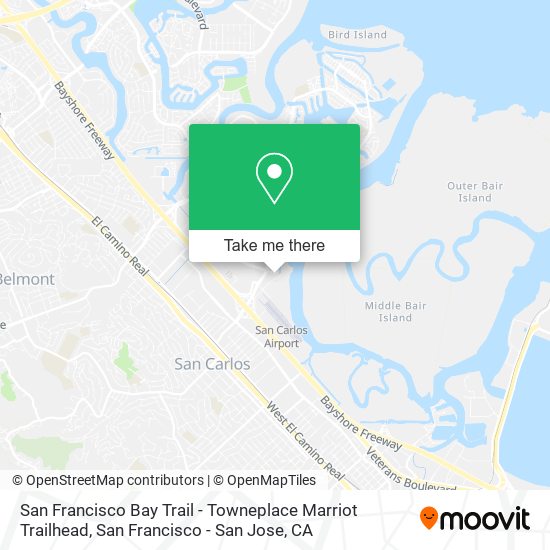 San Francisco Bay Trail - Towneplace Marriot Trailhead map