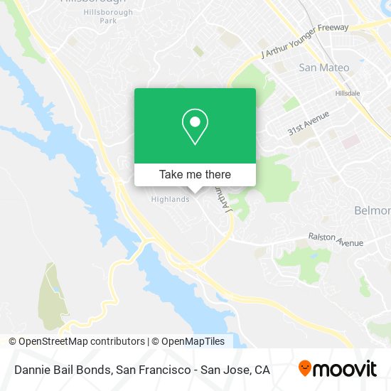 Dannie Bail Bonds map