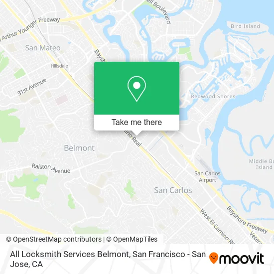 All Locksmith Services Belmont map