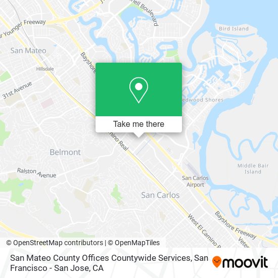 San Mateo County Offices Countywide Services map