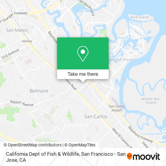 Mapa de California Dept of Fish & Wildlife