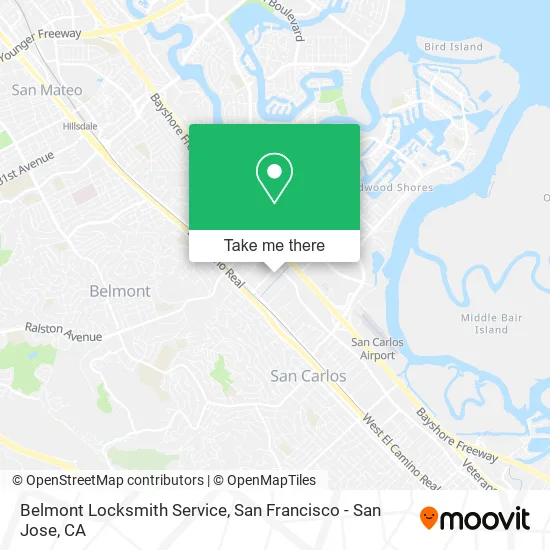 Belmont Locksmith Service map