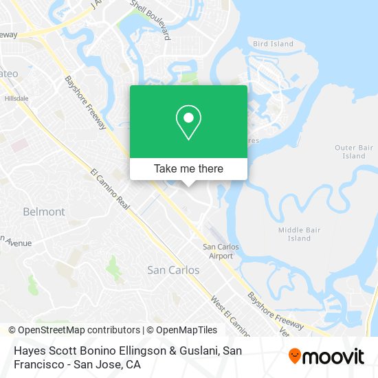 Hayes Scott Bonino Ellingson & Guslani map