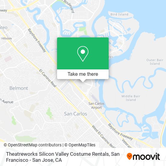 Mapa de Theatreworks Silicon Valley Costume Rentals