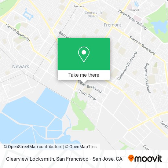 Clearview Locksmith map