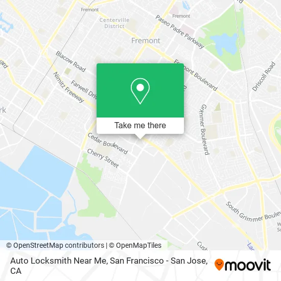 Auto Locksmith Near Me map