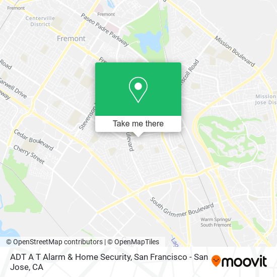 Mapa de ADT A T Alarm & Home Security