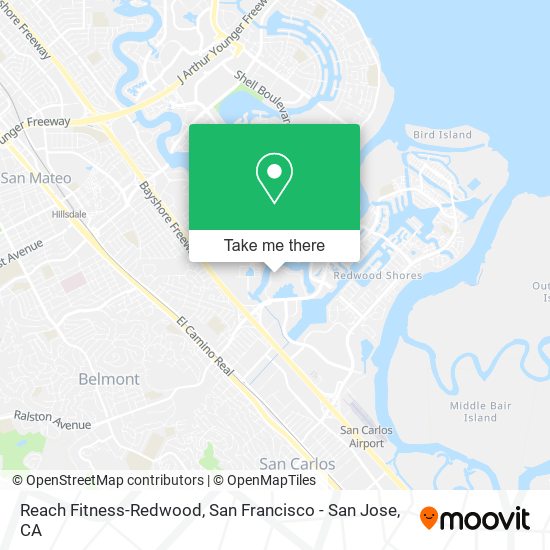Reach Fitness-Redwood map