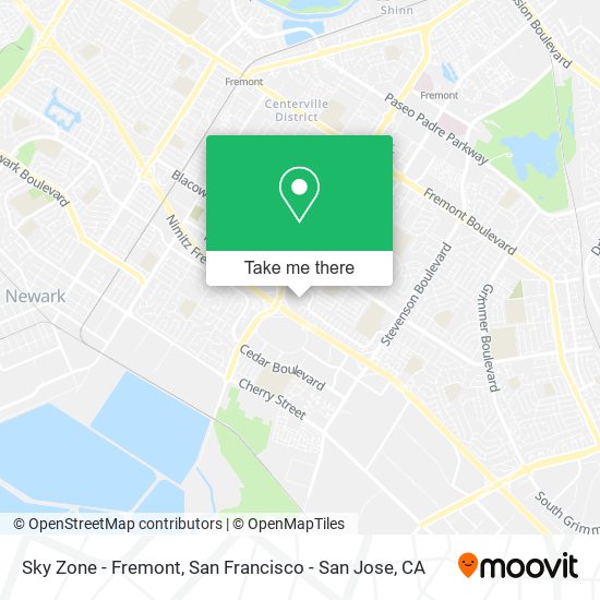 Mapa de Sky Zone - Fremont