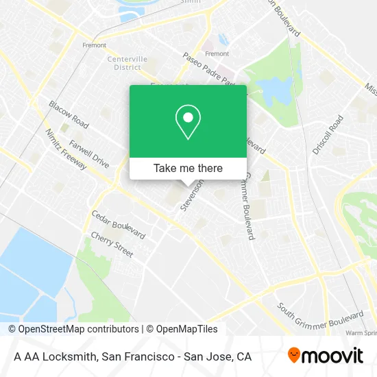 A AA Locksmith map