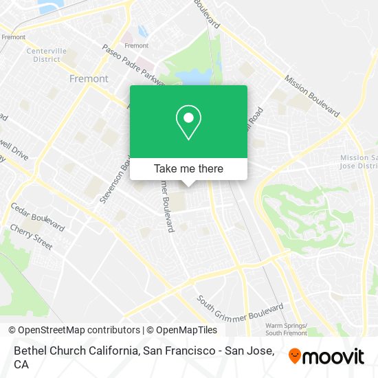 Bethel Church California map
