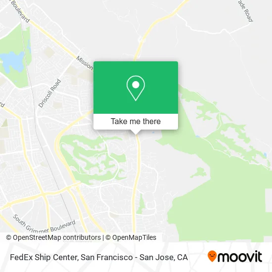 FedEx Ship Center map