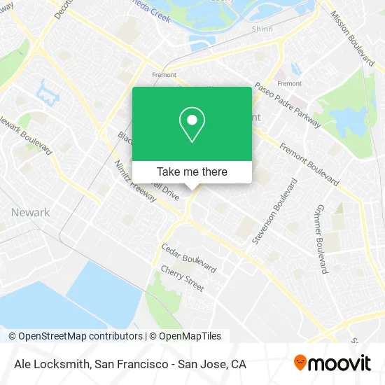 Ale Locksmith map