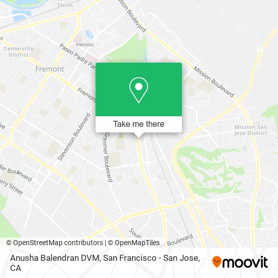 Mapa de Anusha Balendran DVM