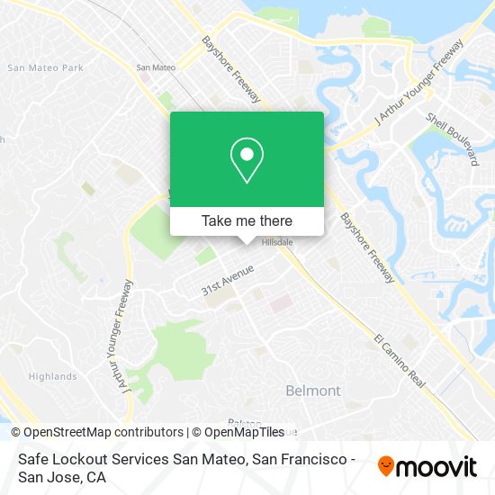 Mapa de Safe Lockout Services San Mateo