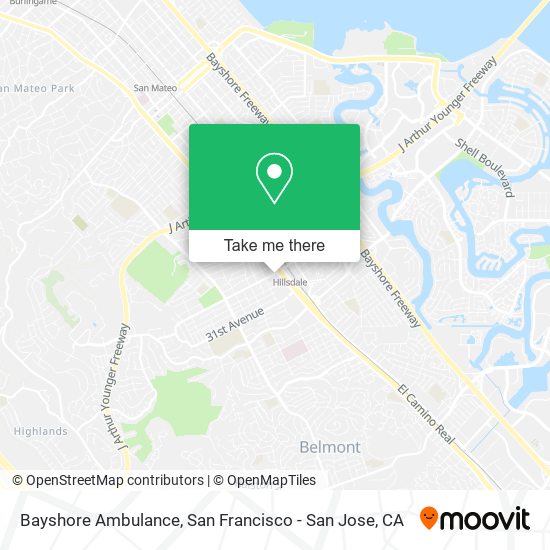 Mapa de Bayshore Ambulance