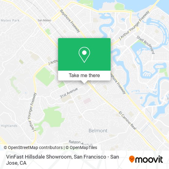 VinFast Hillsdale Showroom map
