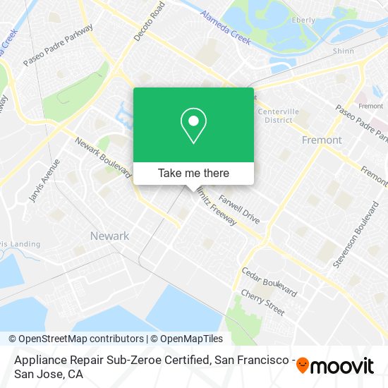 Mapa de Appliance Repair Sub-Zeroe Certified