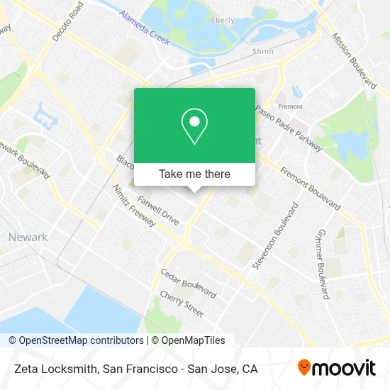 Zeta Locksmith map