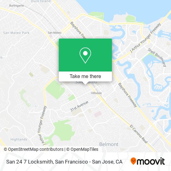 San 24 7 Locksmith map