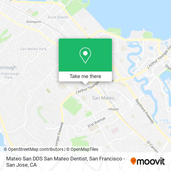 Mateo San DDS San Mateo Dentist map