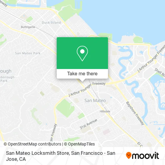 Mapa de San Mateo Locksmith Store