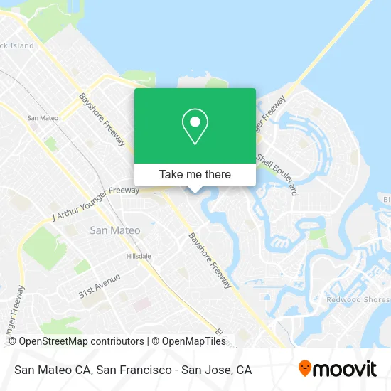San Mateo CA map