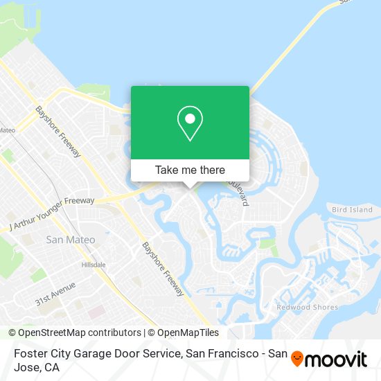 Mapa de Foster City Garage Door Service