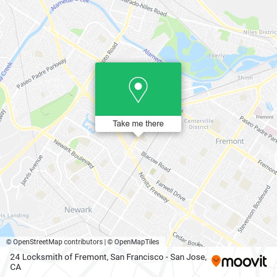24 Locksmith of Fremont map