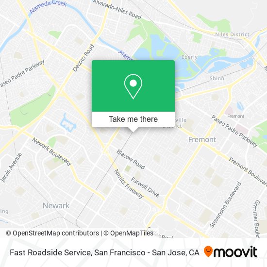 Mapa de Fast Roadside Service
