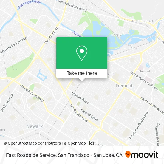 Mapa de Fast Roadside Service