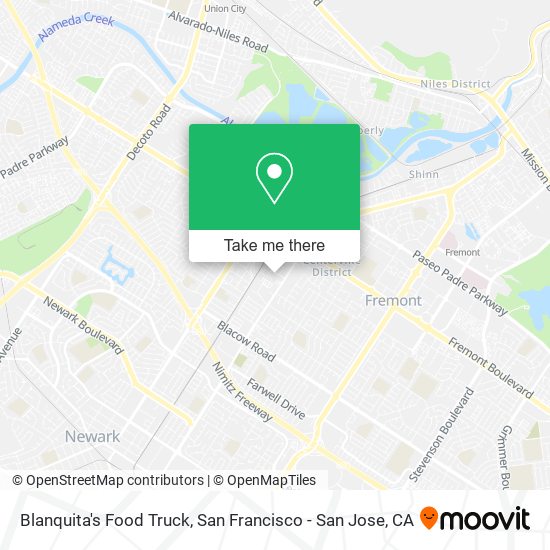 Blanquita's Food Truck map